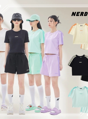 正品认证N=RDY短袖短裤套装紧身弹力纯棉短款T恤夏学生运动休闲女