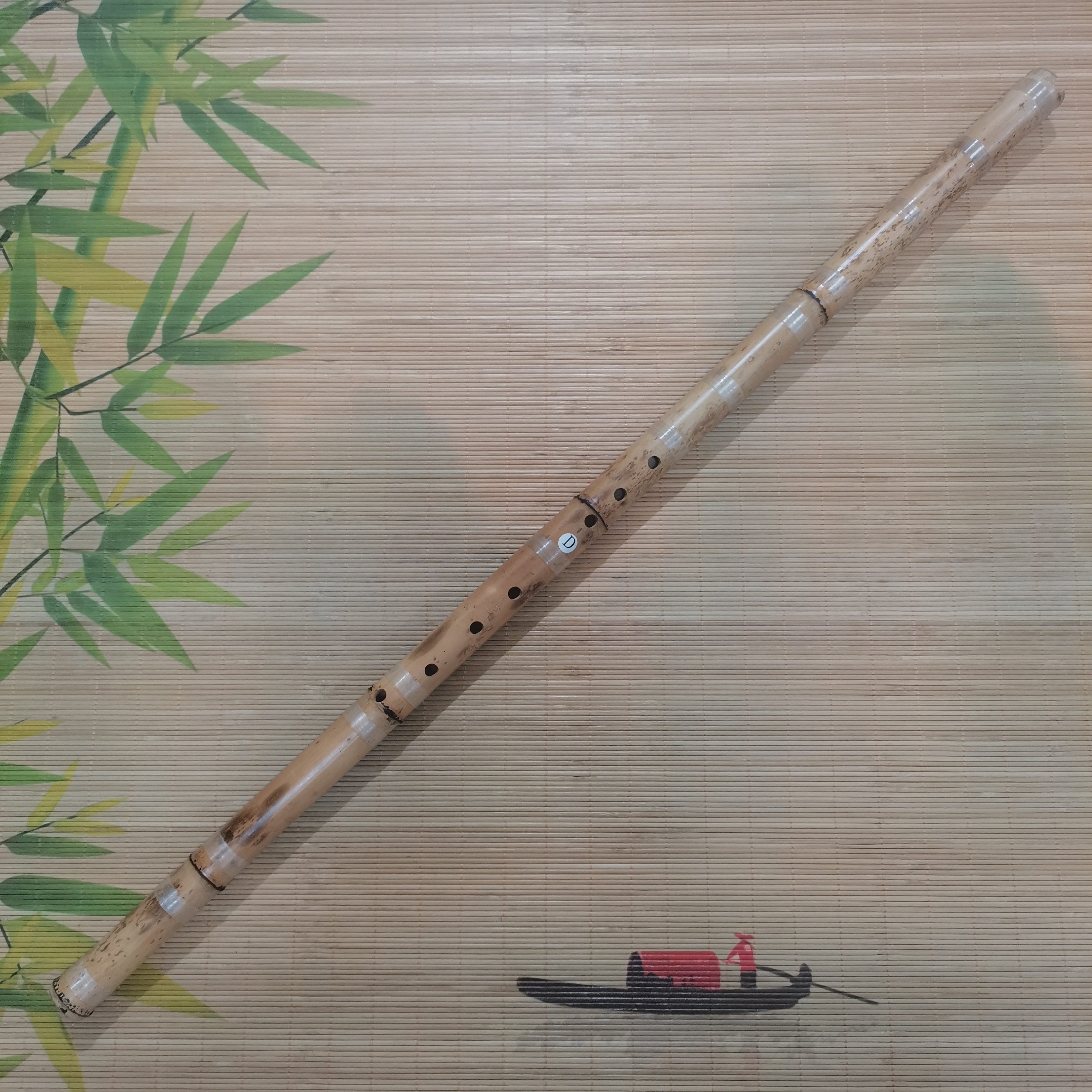 湘妃竹D调正八孔封口箫,匠人手工精制高档专业级箫乐器一物一拍