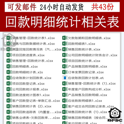 回款明细ab统计表货款结算应收账款客户销售产品公司财务项目登记