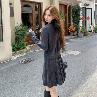 新款 P140 两件套毛衣连衣裙气质套装 8830 K195 女2C233 2025春季