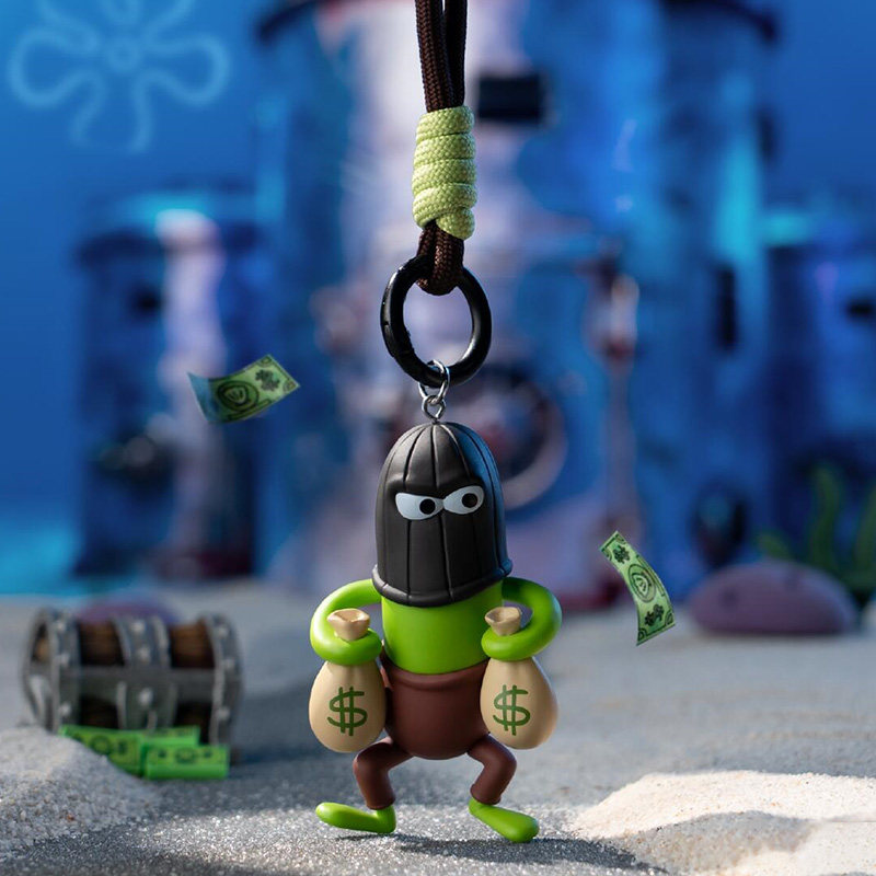 PLZDOT海绵宝宝比奇堡小鱼民盲盒钥匙扣挂件手办公仔居民玩具礼物,模玩/动漫/周边/娃圈三坑/桌游,潮玩盲盒,淘宝优惠券,粉丝福利购,淘宝优惠卷