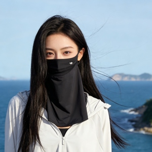 冰丝防晒面罩女夏季防紫外线全脸护颈遮阳户外面巾凉感透气口罩