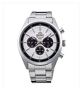 日本orient东方双狮wv0041tx太阳能防水70年代复古熊猫盘男手表