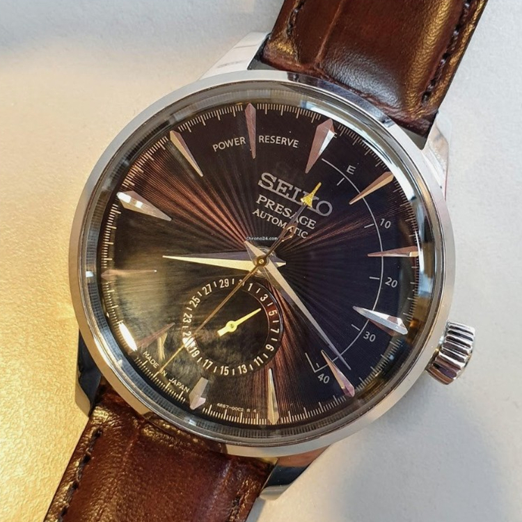 机械表男表精工鸡尾酒商务指针男