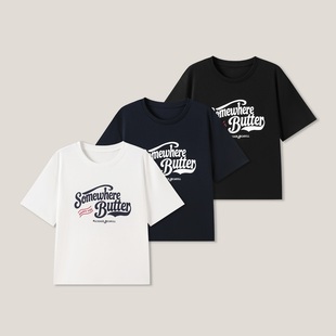 字母印花简约休闲百搭宽松圆领短袖 T恤SS28023 19F