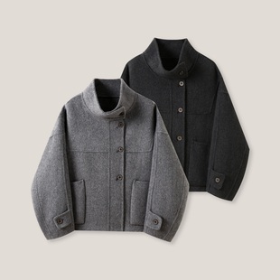 高端休闲百搭立领双面毛呢长袖 外套ss26513 13F