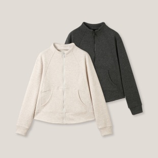 运动休闲百搭圆领长袖 纯色拉链款 外套ss26489 19F