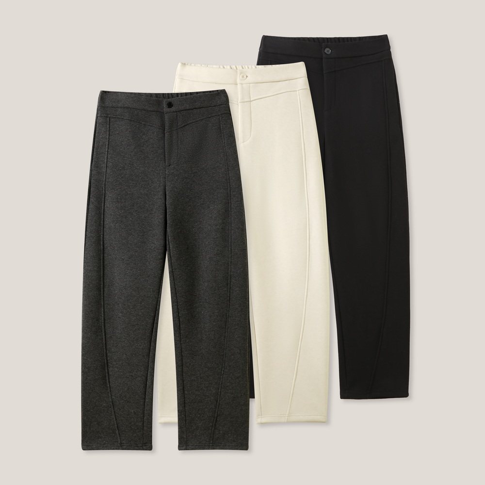 1-23F B 复古简约纯色毛呢休闲长裤  ss26470,女装/女士精品,休闲裤,淘宝优惠券,粉丝福利购,淘宝优惠卷