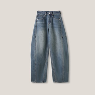 27H 蚕丝羊毛牛仔裤 高腰弧形阔版 GDNZ159 秋冬新款