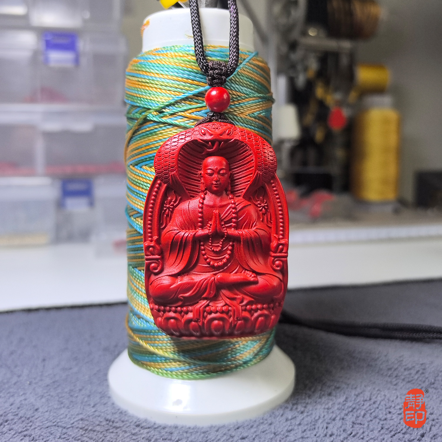 高含量地藏王菩萨朱砂吊坠