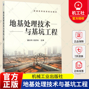 正版包邮 地基处理技术与基坑工程 潘洪科 普通高等教育规划教材 9787111512165 机械工业出版社 建筑地基处理高等教育教材