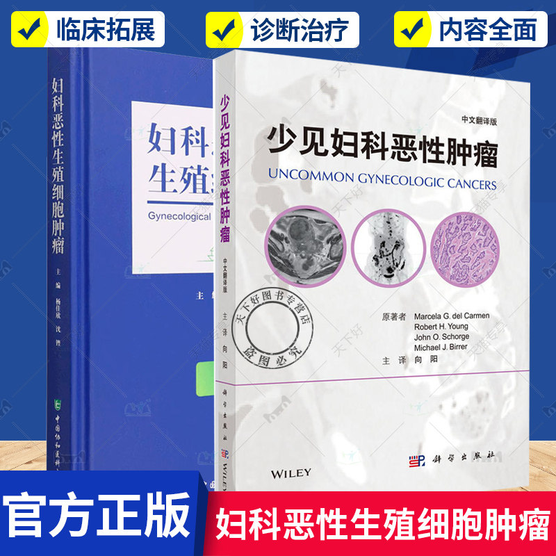 正版 全2册 少见妇科恶性肿瘤中文翻译）+妇科恶性生殖细胞肿瘤临床病理学妇科学肿瘤学癌症病理卵巢治疗研究诊治常用常见化疗手册