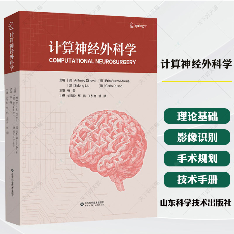 计算神经外科学 张弩 刘雪松 张帆 王引言 神经肿瘤影像识别脑血管病血流动力学脑机接口放射外科创伤性脑损伤神经外科医师书籍