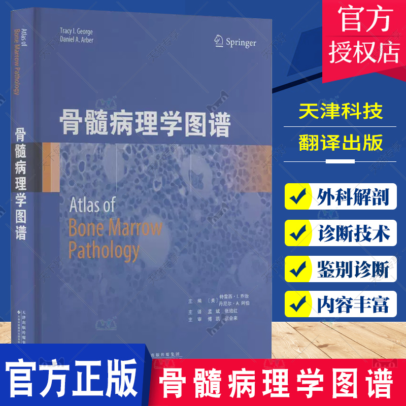 骨髓病理学图谱 血液科专家编写 近1000幅高清彩图及详尽说明 病理科血液科医生的实用工具书 孟斌 张培红 天津科技翻译出版公司