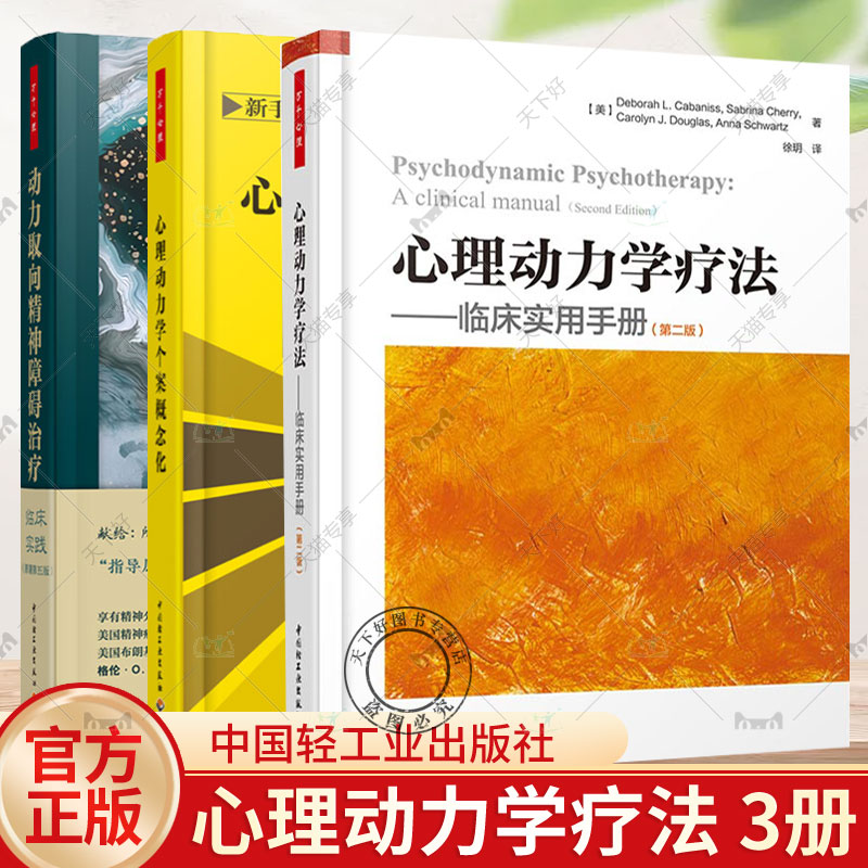 心理动力学疗法:临床实用手册+动力取向精神障碍治疗:临床实践+心理动力学个案概念化 创伤疗愈 心理咨询与治疗技术书籍