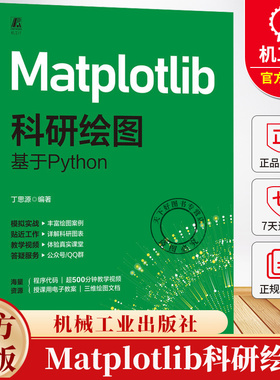 Matplotlib科研绘图 基于Python 丁思源 Matplotlib安装图表创建模块使用方法 常见统计图形绘制技巧 数据处理可视化书籍