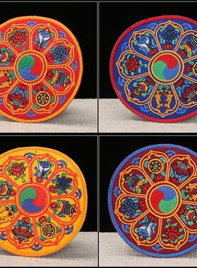 藏式摆件布垫手工刺绣图案防滑