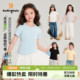 儿童简约休闲短袖 布丁哈鲁春装 新款 洋气上衣2026春季 T恤 女童童装