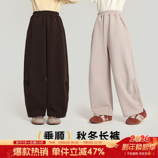 儿童加绒休闲长裤 布丁哈鲁冬装 子2025秋冬新款 女童百搭裤 童装