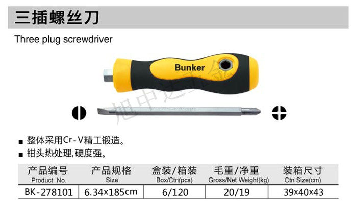 Tournevis pour réparation vélo BUNKER - Ref 2297634 Image 1