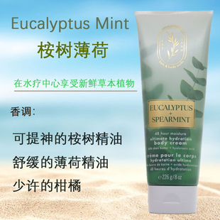 Works 减压BBW桉树薄荷三倍滋润身体霜乳226g芳香疗法Bath&Body