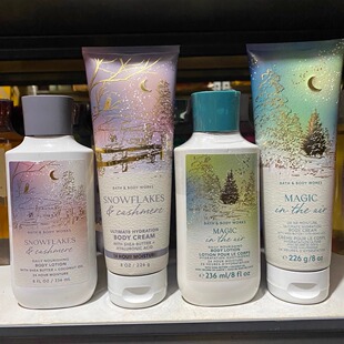 冬季圣诞BBW冰雪羊绒草莓雪花魔法空气身体乳霜Bath&BodyWorks