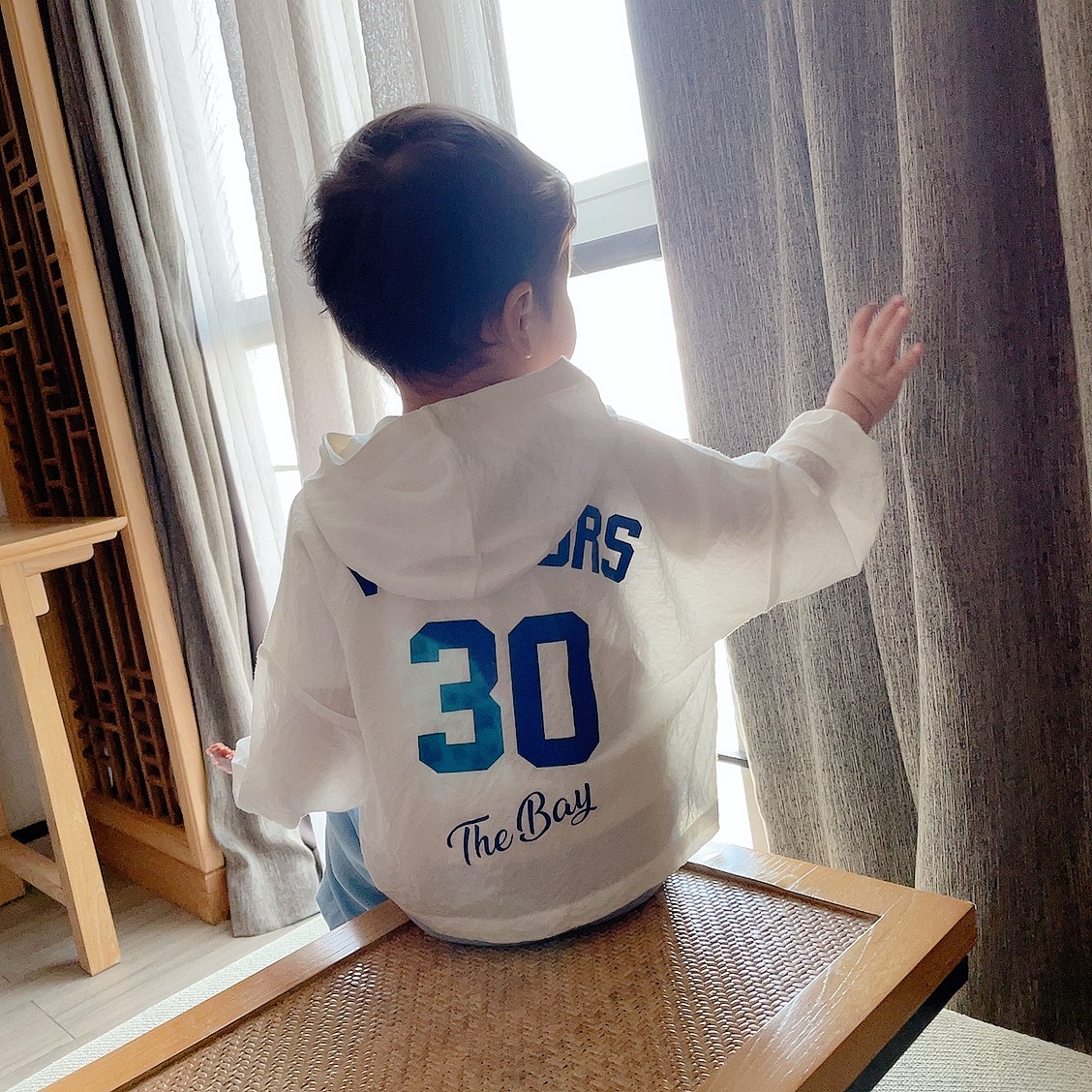 纯棉男童透气轻薄外套宽松防晒衣