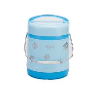 快乐鱼玻璃内胆保温桶热水瓶胆饭盒新款印花多层保温饭盒提锅促销