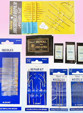 皮革针手缝针diy金尾立体绣花缝衣针细钢针leather sewing needle