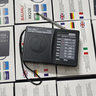 外贸库存收音机双波段调频中波干电池款5号电池纯收音机小型袖珍