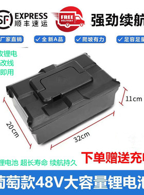 48V小葡萄电动踏板车锂电池48伏台铃小刀艾玛绿源雅迪大容量电瓶