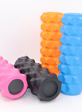 实心狼牙棒瑜伽柱滚筒轮健身房深度按摩肌肉放松瑜伽泡沫轴瑜伽轴