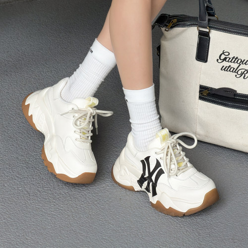 实体同款！老爹鞋女2026早春新款厚底增高休闲鞋白色松糕底运动鞋