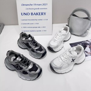 实体同款！2024冬季新款老爹鞋网面休闲百搭厚底加绒运动休闲鞋潮