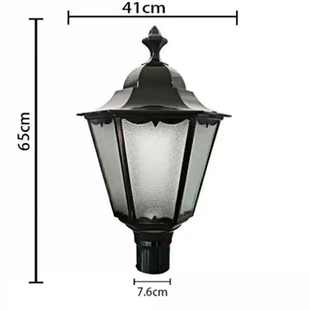 特大六角庭院灯头3米景观灯庭院灯路灯户外防水超亮LED花园别墅灯