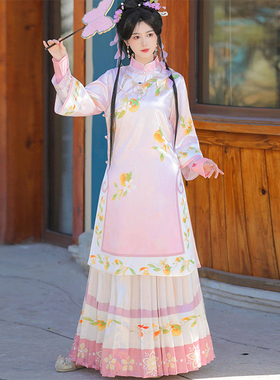 复古中式汉服女古装公主小姐少奶奶民国风女装秀禾服媒婆喜娘服装