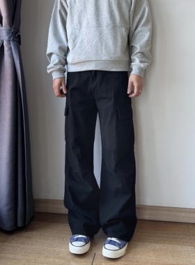 17DUP 美式复古cleanfit做旧水洗工装裤宽松直筒vintage长裤