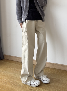 17DUP 日系男女潮牌复古工装裤宽松直筒休闲cleanfit长裤