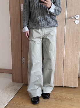 17DUP 【极简神裤】直筒A字阔腿斜纹基础百搭休闲长裤通勤实用