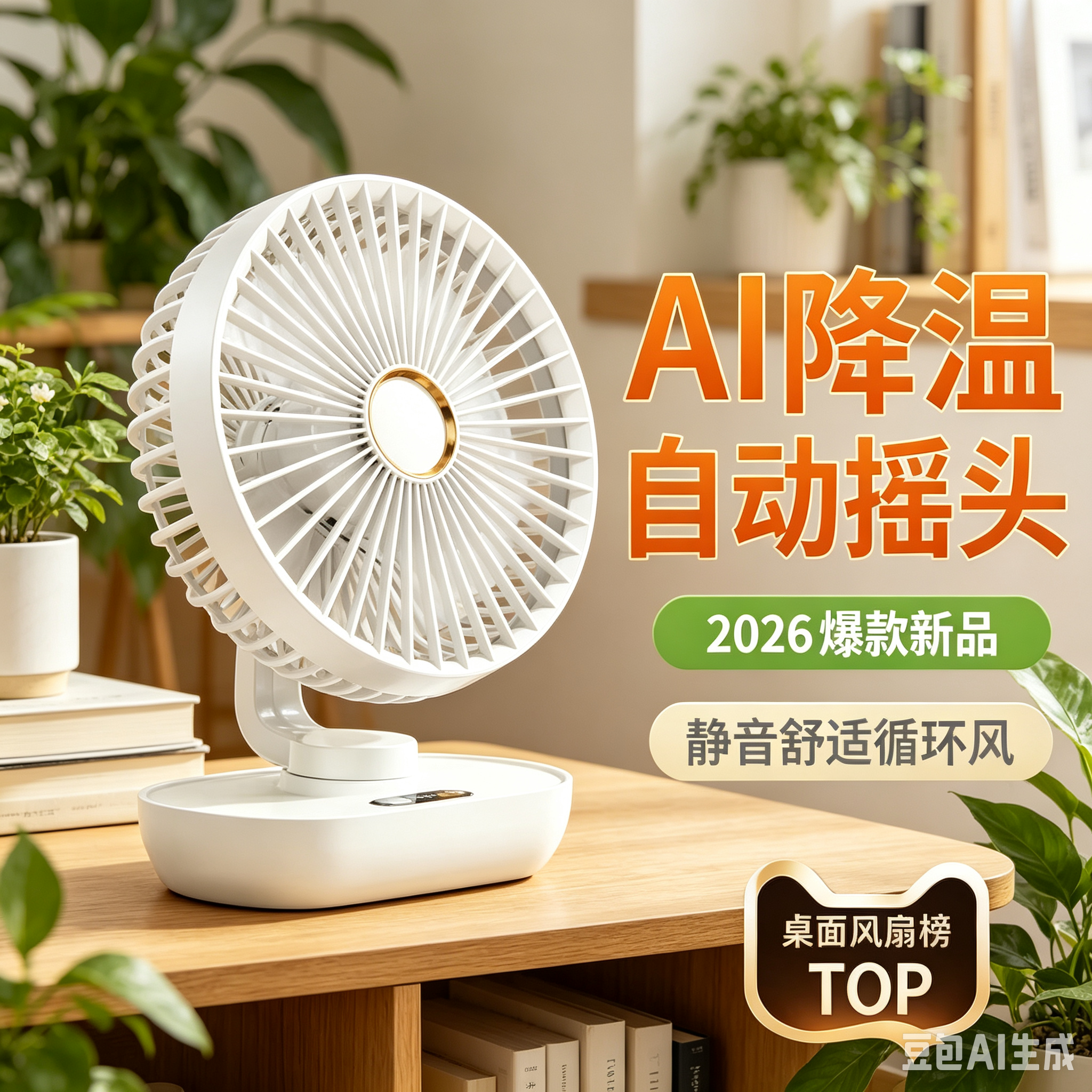超轻音迷你便携桌面小风扇