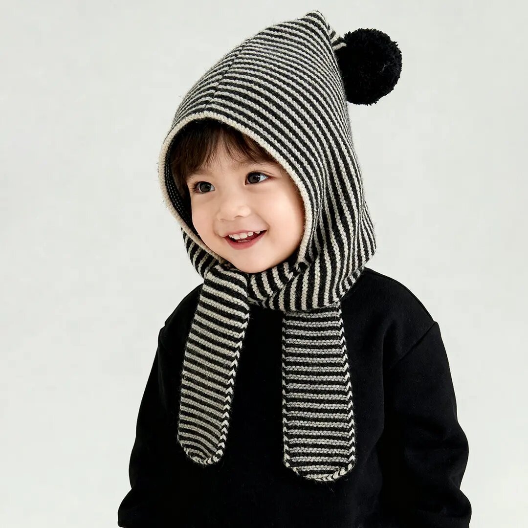 儿童帽子围巾一体帽秋冬季男童女童针织帽毛线帽护耳帽宝宝保暖帽,童装/婴儿装/亲子装,帽子,淘宝优惠券,粉丝福利购,淘宝优惠卷