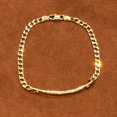 有生珠宝意大利素金乌努埃尔手链18K金简约百搭链条手链