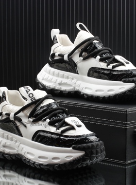 潮牌痞帅厚底老爹鞋男款ins2025秋季新款运动休闲鞋百搭网红男鞋