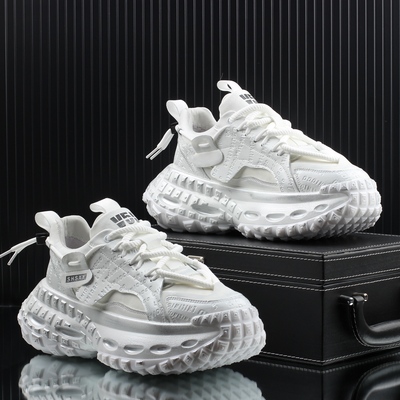 高级感擦色老爹鞋男2025冬季新款