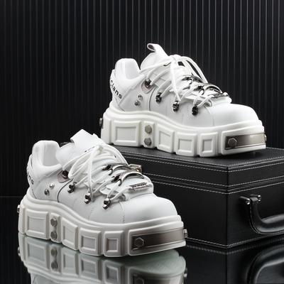 潮牌运动男款板鞋子增高百搭厚底