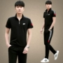 2019 mới phù hợp với thể thao nam mùa hè Xu hướng Hàn Quốc phù hợp với nam giới quần áo mùa hè hai mảnh - Bộ đồ quần áo thể thao nam
