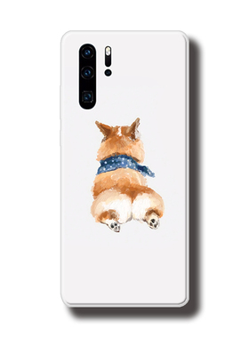 简约可爱柯基 适用于荣60P40 P30P荣耀20 V20 mate30 30PRO NOVA5手机壳