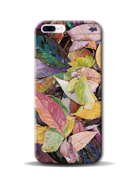 秋天意境落叶叶子插画适用于苹果7p三星s7oppo r11 荣60p10手机壳包邮