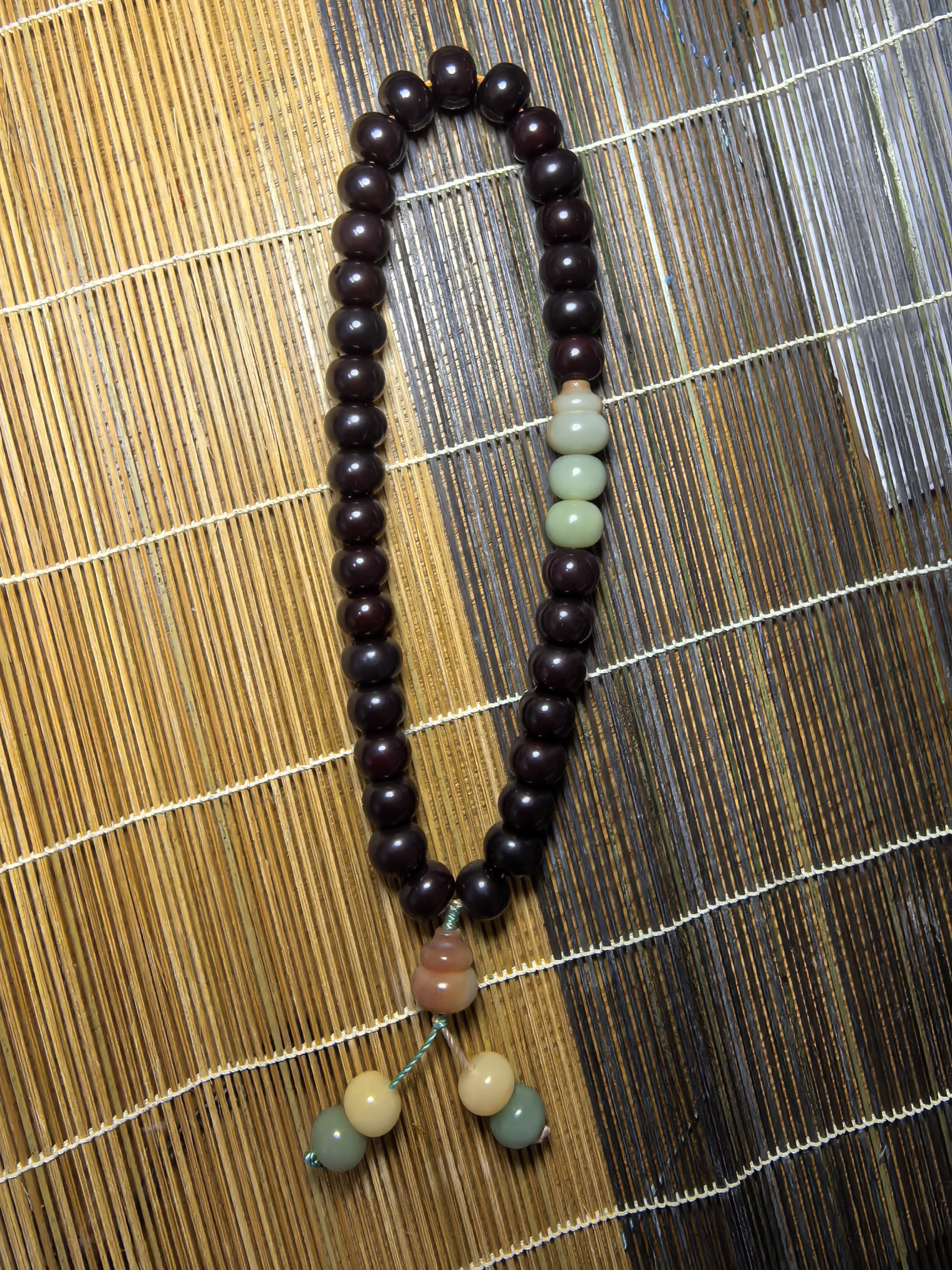 云之屋-DIY约10*7黑加仑菩提算盘珠敦煌色系菩提葫芦手持手把件