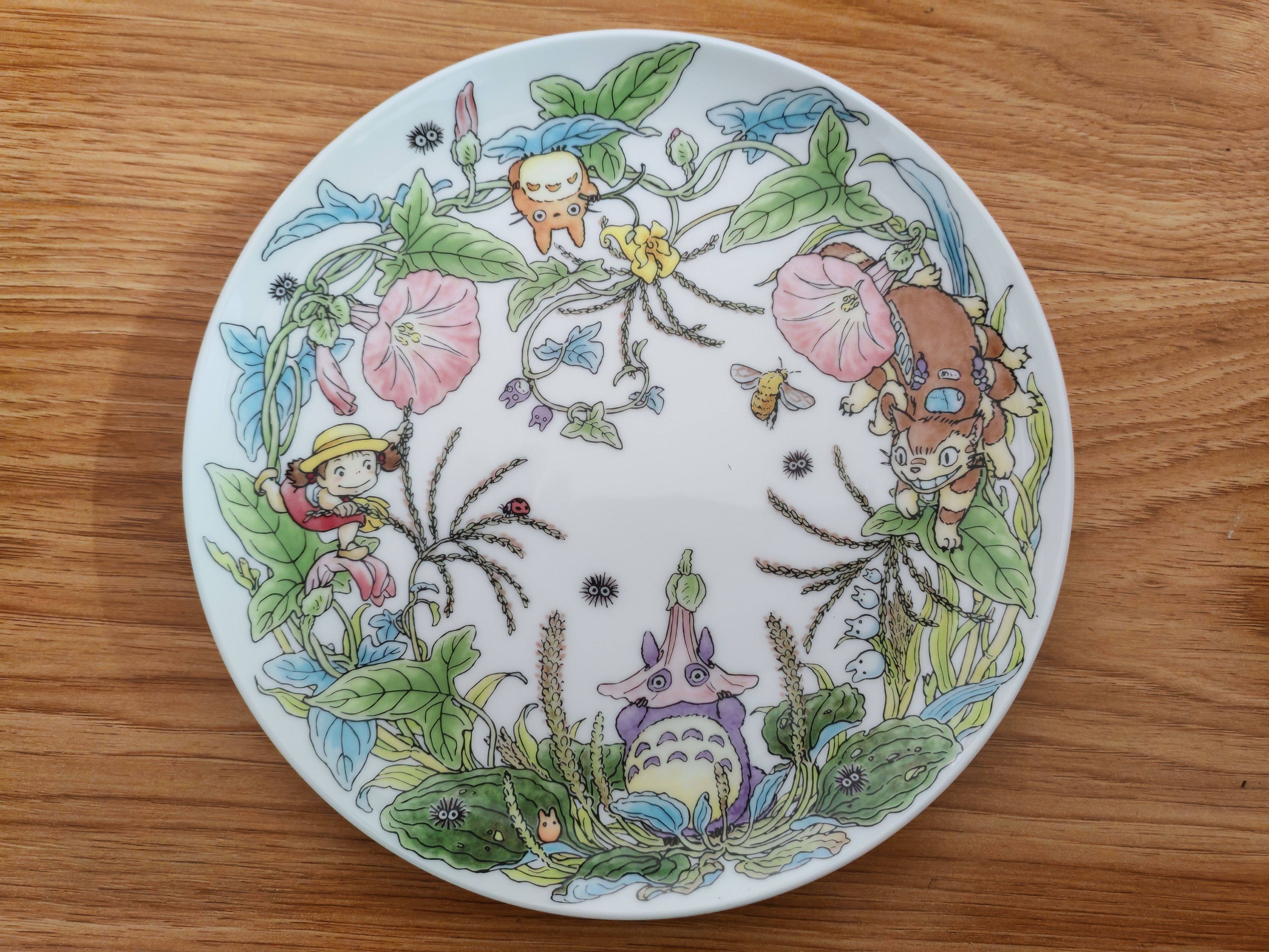 国现日本 Noritake  龙猫 骨瓷 盘子 宫崎骏动漫周边吉卜力